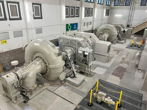 非化石電源への設備投資例(水力発電所 水車発電機更新)