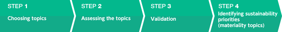 Sustainability priority (materiality topic) identification process